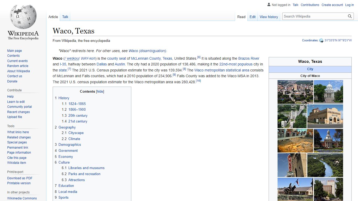 Waco, Texas - Wikipedia